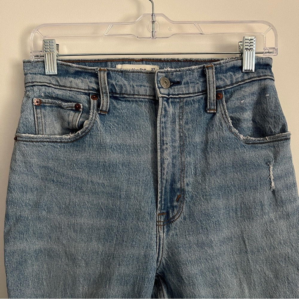 Abercrombie & Fitch The 90s Straight Ultra High Rise Curve Love Jeans-Size 27 - Picture 2 of 7